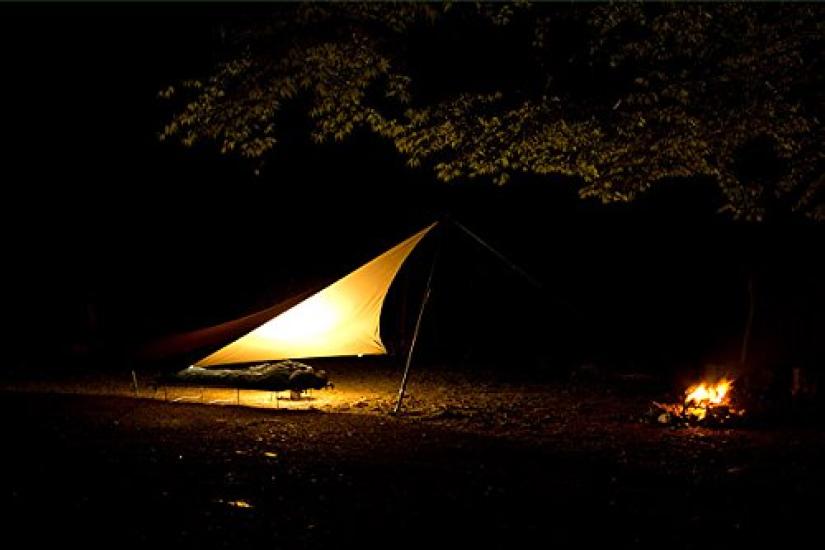 Designs Musasabi Wing Version TC Material Solo Camping Wing Tarp Wild Camping Tarp Overnight Campfire Includes Storage Bag and Guy Lines Tent-Mark
