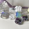 Laser Cover Contact Lens Case Box Colored Lenses Container Beauty Lens Storage Box Travel Set With Mirror Gift Girl