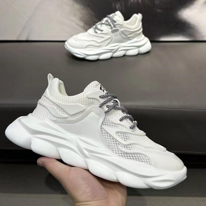 Mesh Weiß Dicke Plateau Herrenschuhe Herren Casual Sneakers Leicht Ohne Leder Trend 2025 Walking Günstige Aktion Hot 39