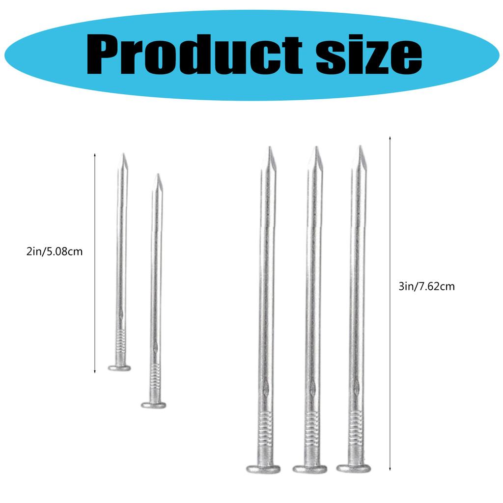 Furniture Assembly Nails Steel Nails Set for Picture Hanging and Woodworking Suitable for Drywall and Pine In 2 Sizes