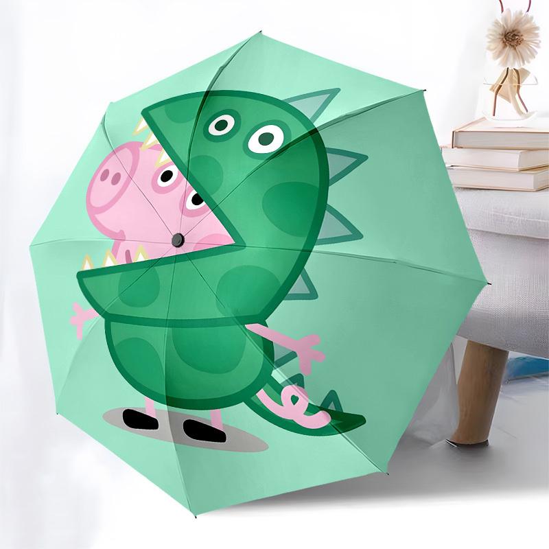 Dinosaur, Piggy Automatic Opening and Closing, 8 rib Structure Portable Umbrella, Suitable for Men and Women in All Seasons  Perfect Gift fo