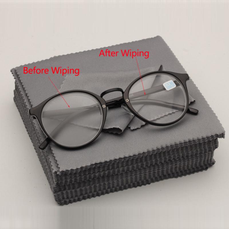 20psc 14 * 14cm Black Ultra-Fine Fiber Eyeglass Cloth, Eyeglass Lens Cleaning Cloth, Sunglasses Specific Wiping Accessories