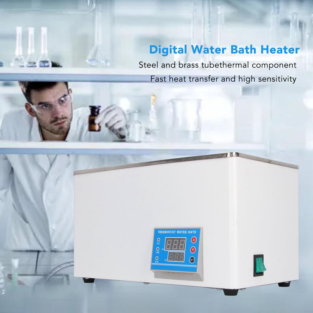 Digital Thermostatic Water Bath Heater Constant Temperature 7L Laboratory Supplies 1 Chamber with 2 Openings EU Plug 220V