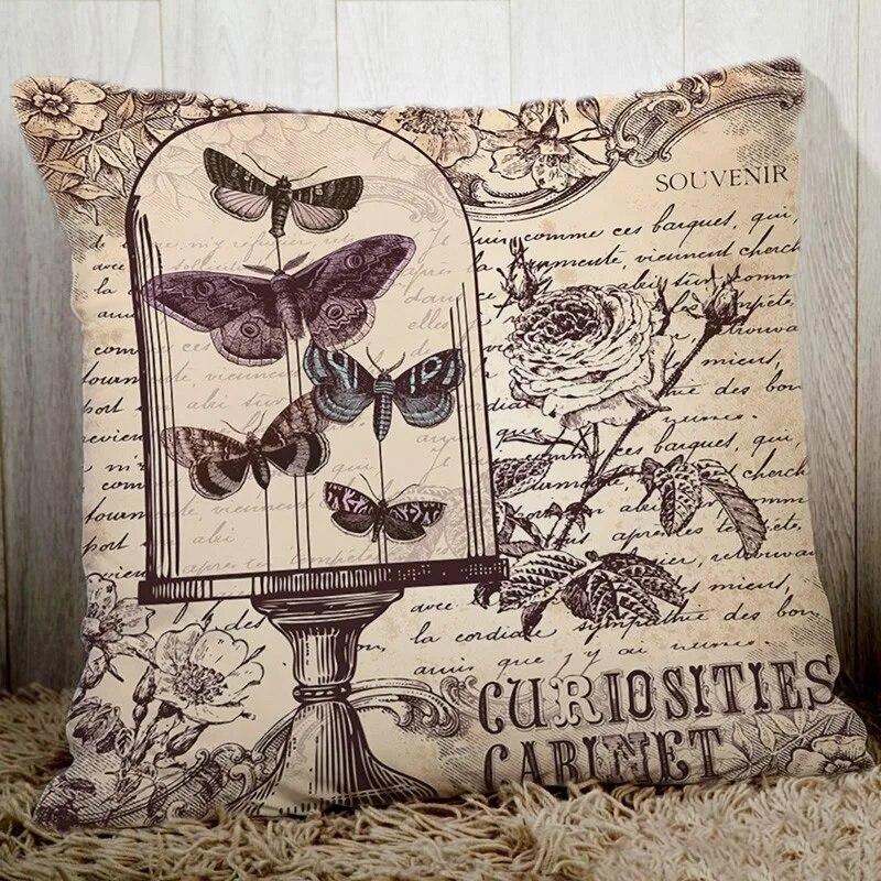 Home Decor Sofa Cushion Cover Butterfly Print Home Decor Pillow Cover Seat Living Room Cushion