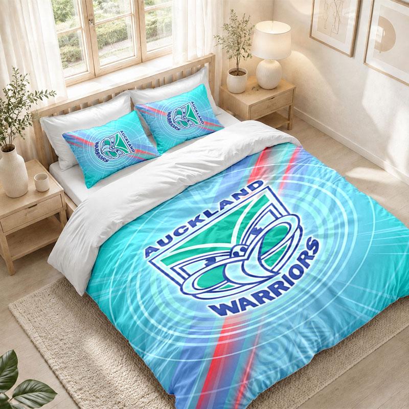 Bedding Set 1 Duvet Cover 2 Pillowcases Wigan Warriors Print Bedroom Home Decoration