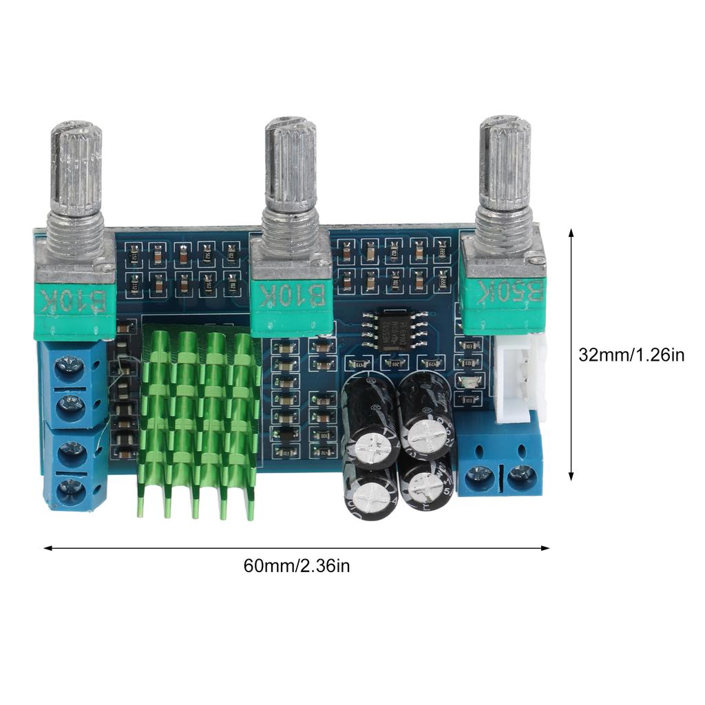 XH M567 DC 12 24V 80Wx2 Digital Sound TPA3116D2 Treble Bass Regulating Preset Pre Dual Channel Amplifier Board