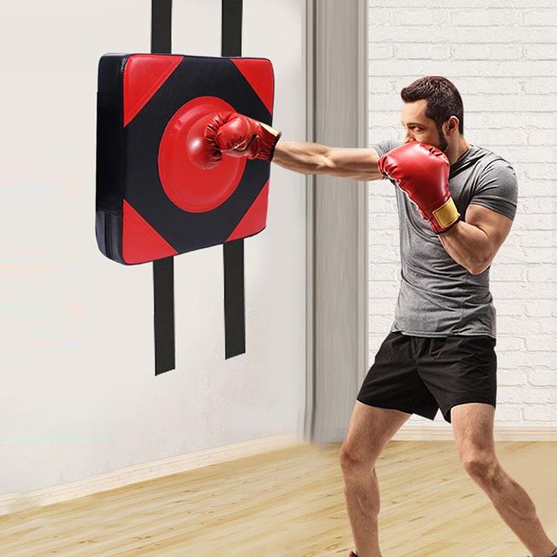 Adjustable Wall Punching Leather Pad Boxing Target Blocking Wall-Mounted Taekwondo Training Sandbags Fighting Gear Room Home Use