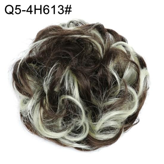 Women Hair Bun Ponytail Extension Wavy Curly Messy Chignon Hairpiece Scrunchie