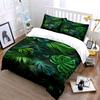 Lush Green Tropical Leaves Print Soft Comfortable Duvet Cover Bedding Set Included 1*Duvet Cover 2*Pillowcases Luxury gifts