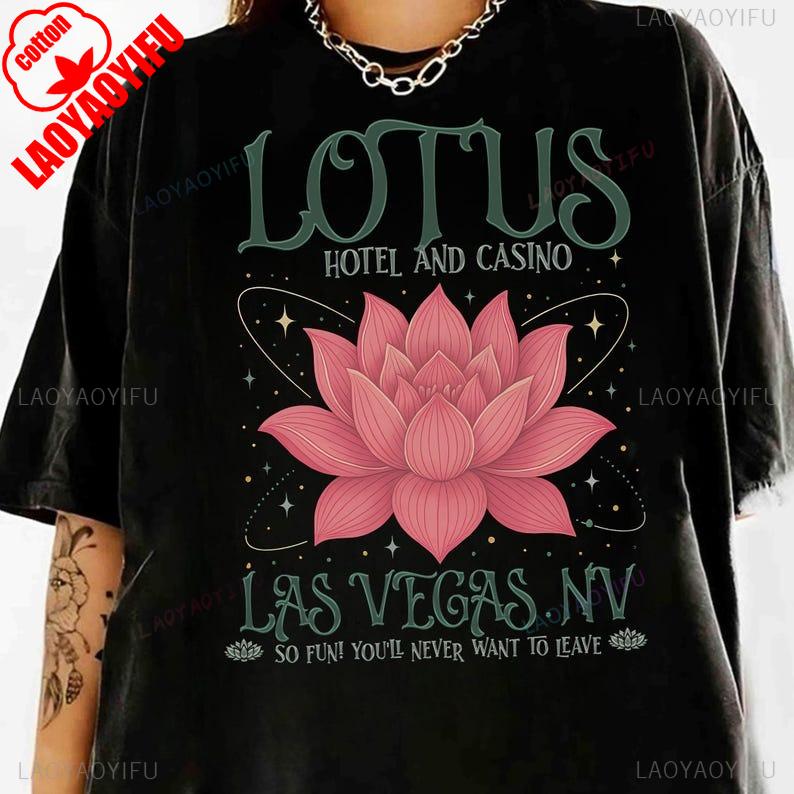 Camp Half Blood Shirt Lotus Hotel and Casino Tee Greek Demigods TShirt Percy Jackson Fan Gift Book Lover Mythology Cotton Tops
