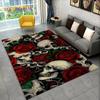 Horror Skull Gothic Witchcraft Area Rug,Carpet Rug for Living Room Bedroom Sofa Playroom Doormat Decoration,Non-slip Floor Mat