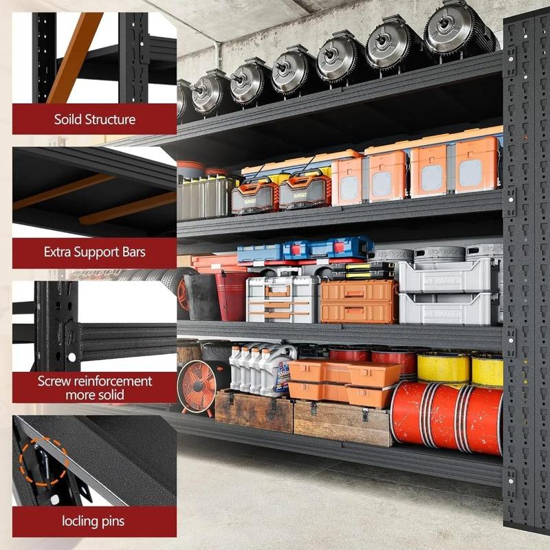 5000LBS Storage Shelves,71" W Garage Shelving Heavy Duty Metal Adjustable Garage Shelves, Shelving Units Industrial, Customized