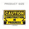 1pc Vintage Iron Construction Warning Sign 8x12in Rustic Metal Wall Decor Hard Hat Icon In Progress Farmhouse