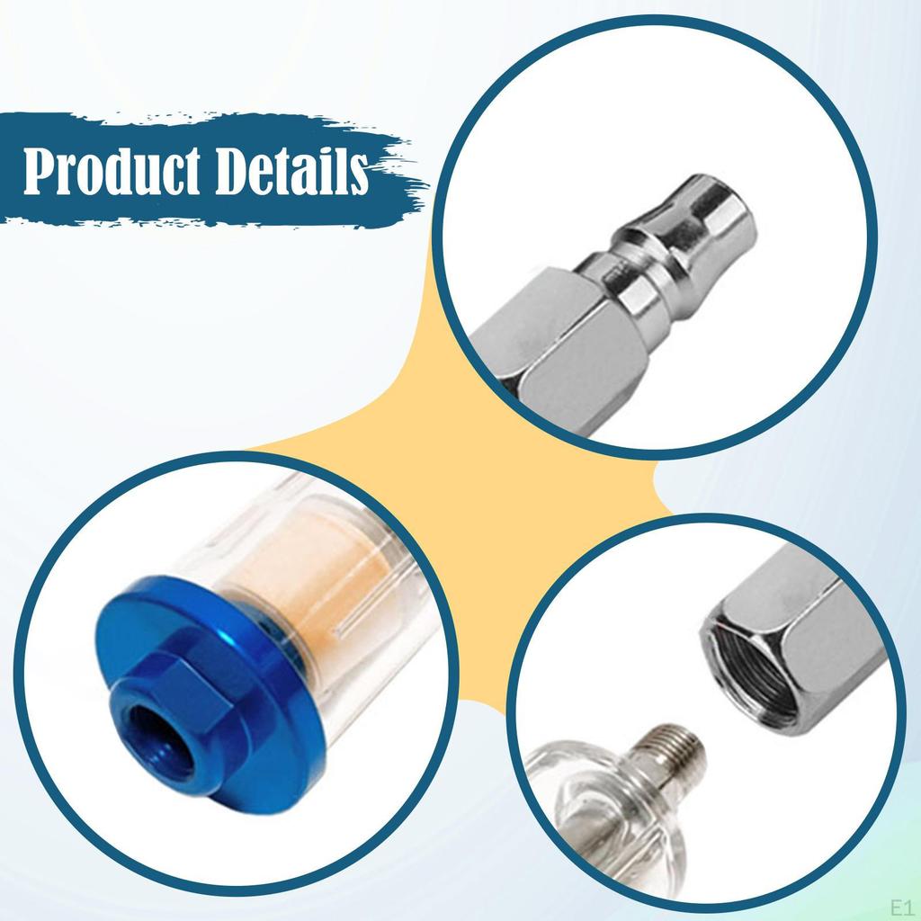 Oil Water Separator 1/4 inch NPT Moisture Includes 2 PTFE Tapes Protect Pneumatic Tools