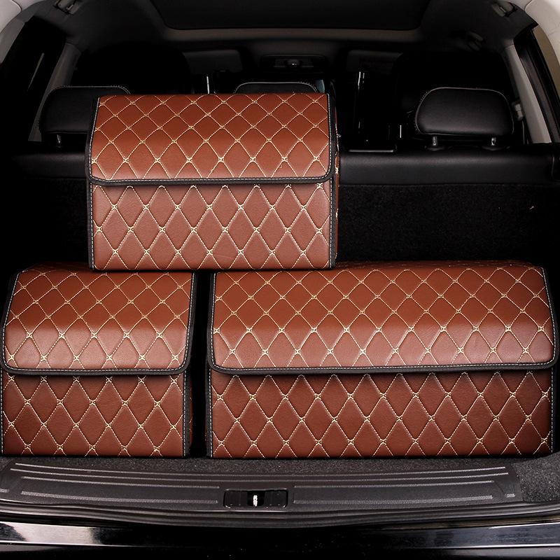 Leather Car Trunk Storage Organizer Box
