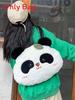 Panda Weicher Plüsch-Rucksack Für Damen Modisches Cartoon-Geschenk Für Teenager Und Studenten
