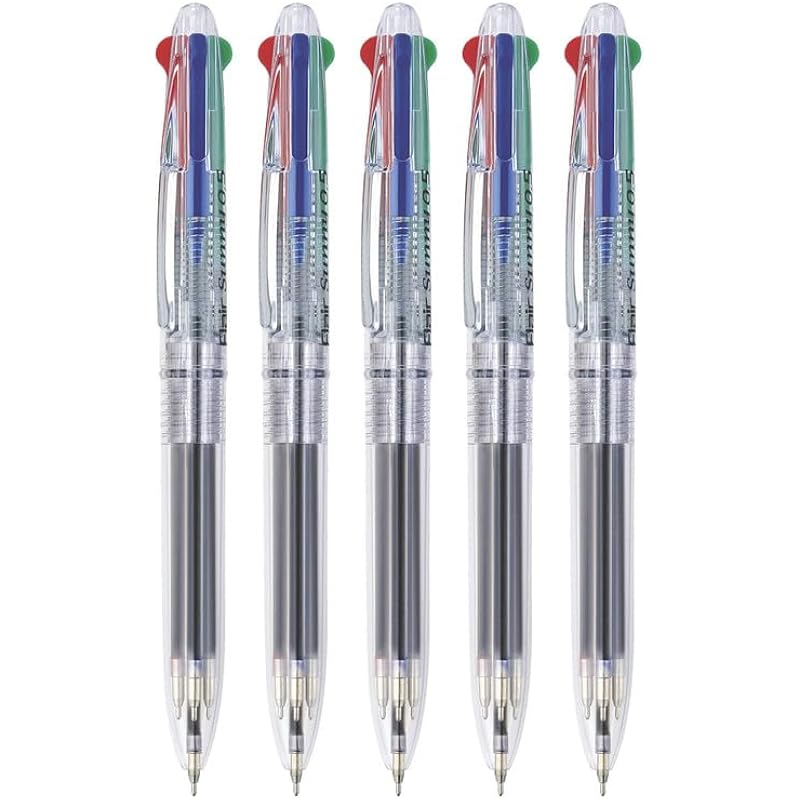 FLAIR Sunny Retractable 0.5mm Ball Pen Pouch Pack | Swiss Tip Technology | Retractable Mechanism & Low Viscosity Ink Sys