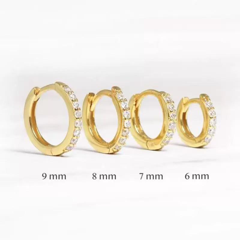 Luxury Zircon Diamond-Studded Circle Hoop Earrings
