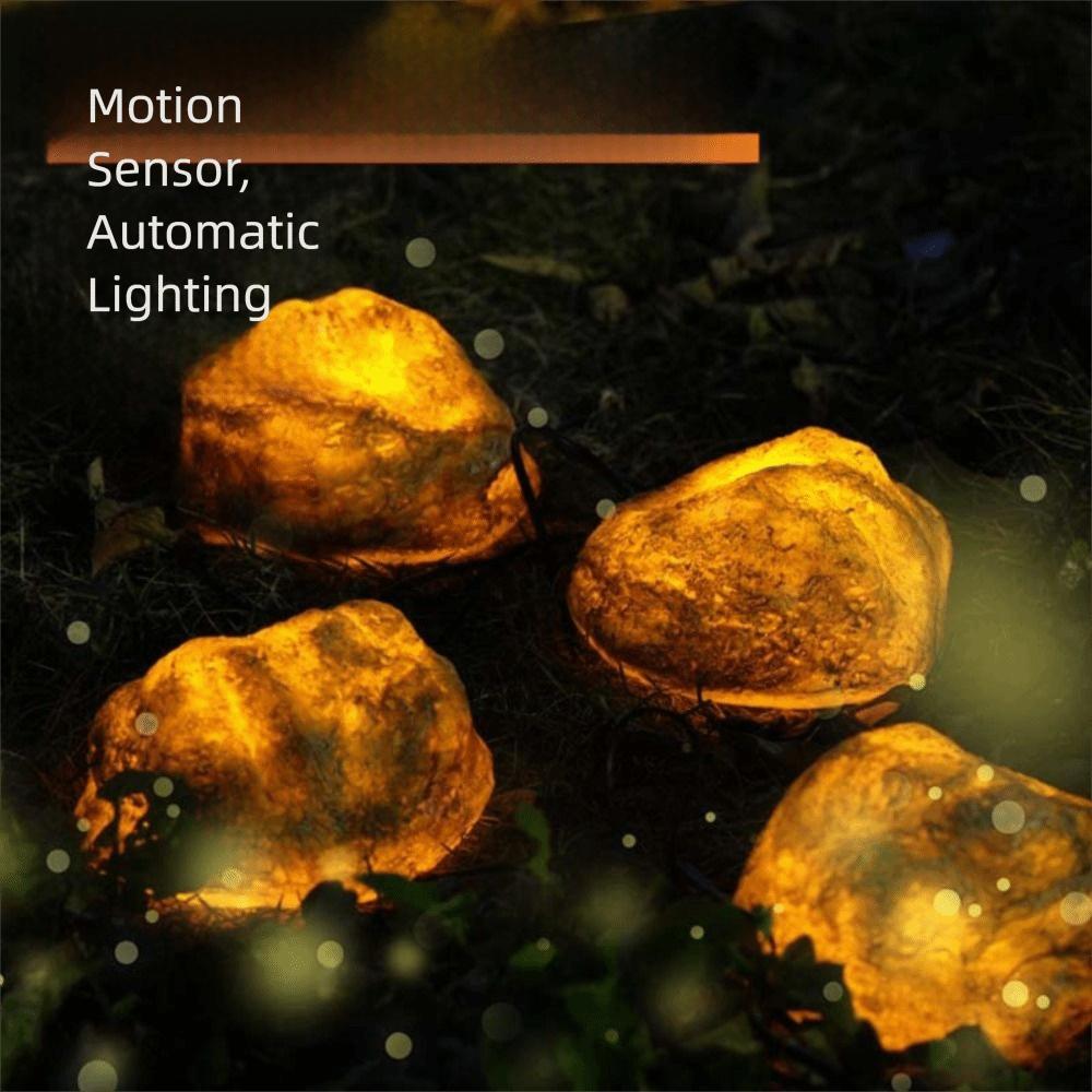 Auto on/Off LED Solar Light Cobblestone Shaped Solar Lawn Lamp Outdoor Pebble Lamp  Lawn