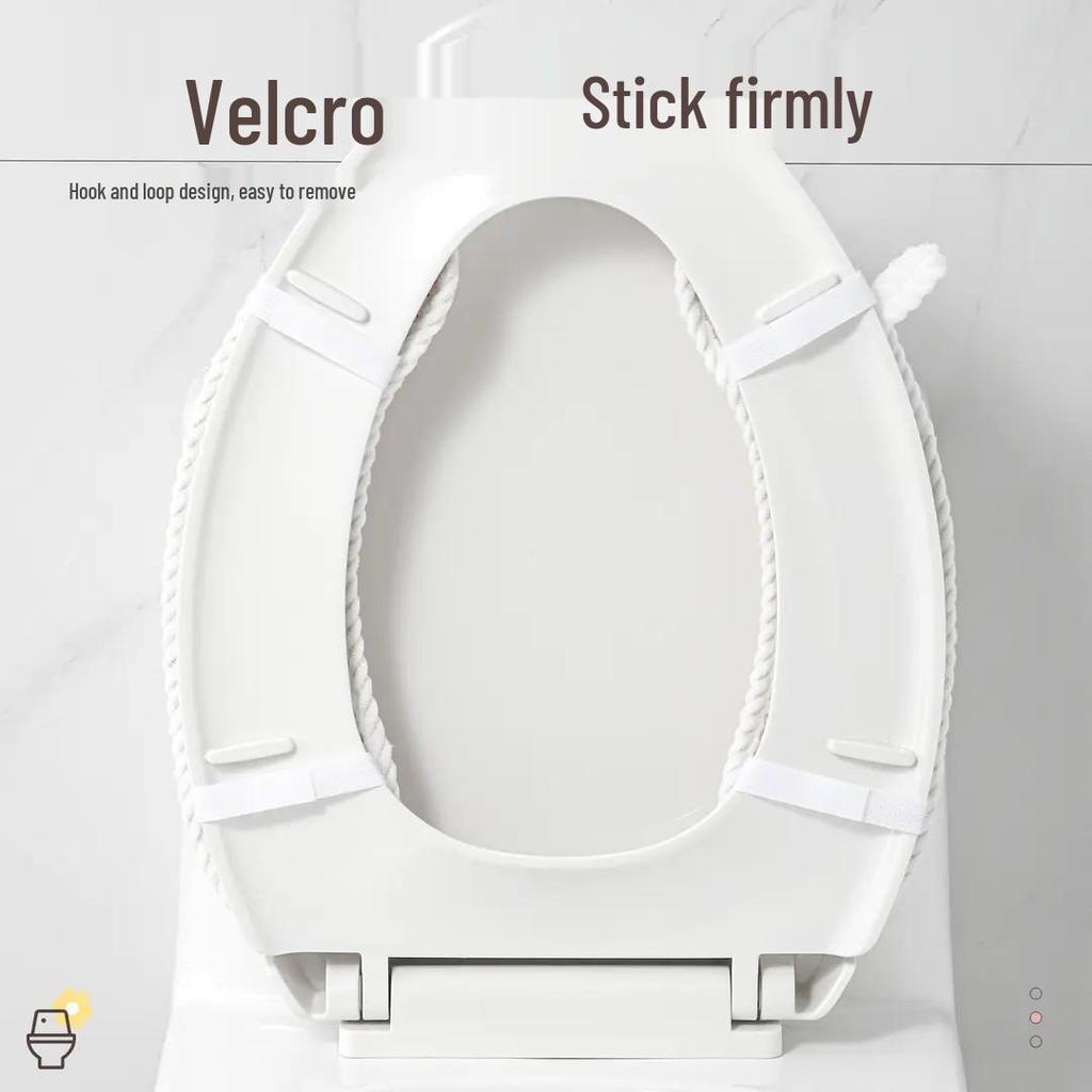 Newcomer Special: Pompon Applique Universal Toilet Seat Cushion - Four Seasons Cover