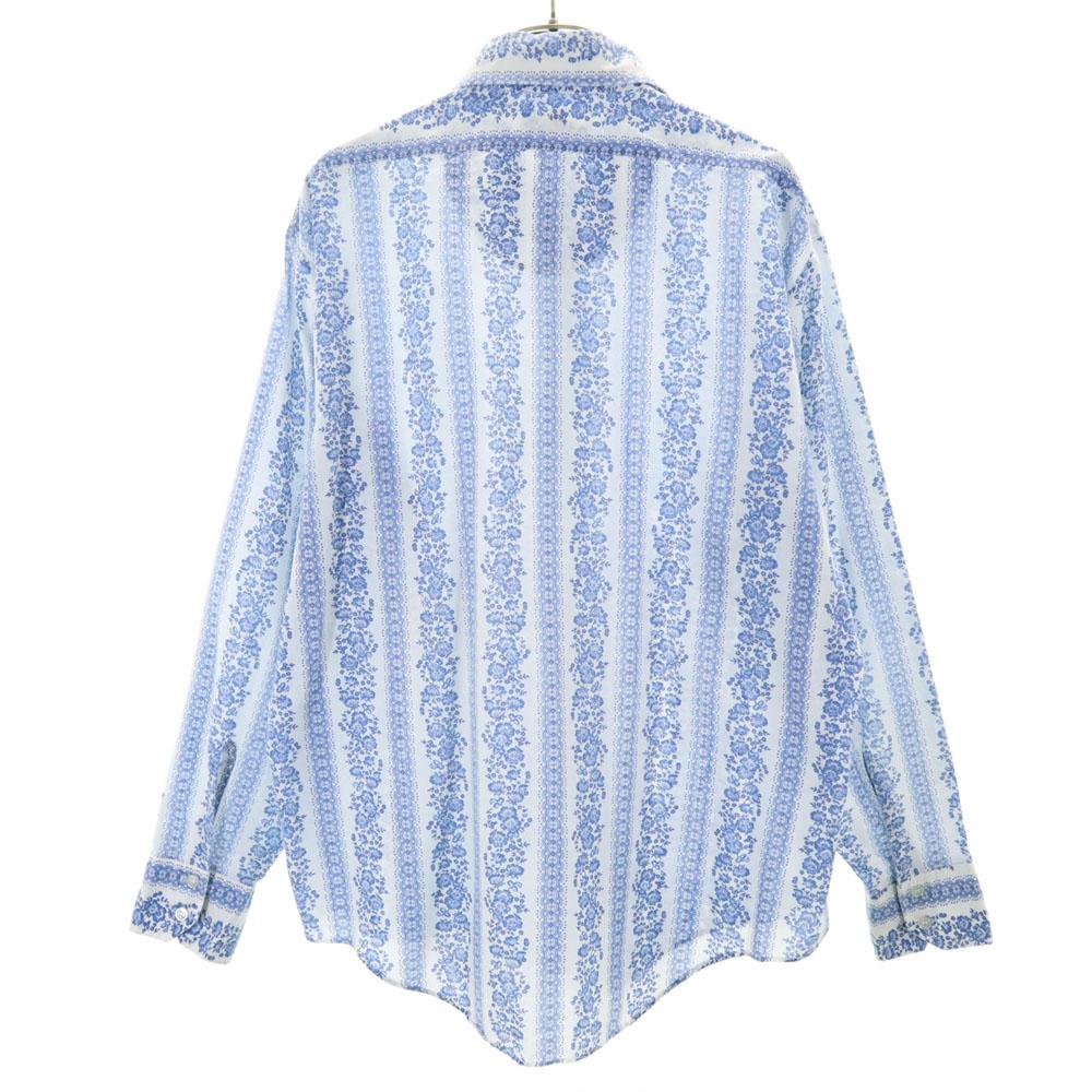 PARIANI 70s vintage Overall handle Long sleeve shirt L Blue Men's Used