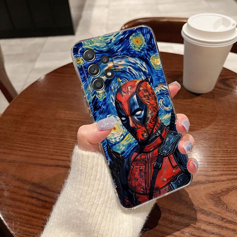 Marvel Oil Painting Clear Case For Samsung Galaxy A57 A37 A56 A36 Cases A55 A54 A35 A26 A07 A17 A16 A06 A36 A15 Shockproof Cover