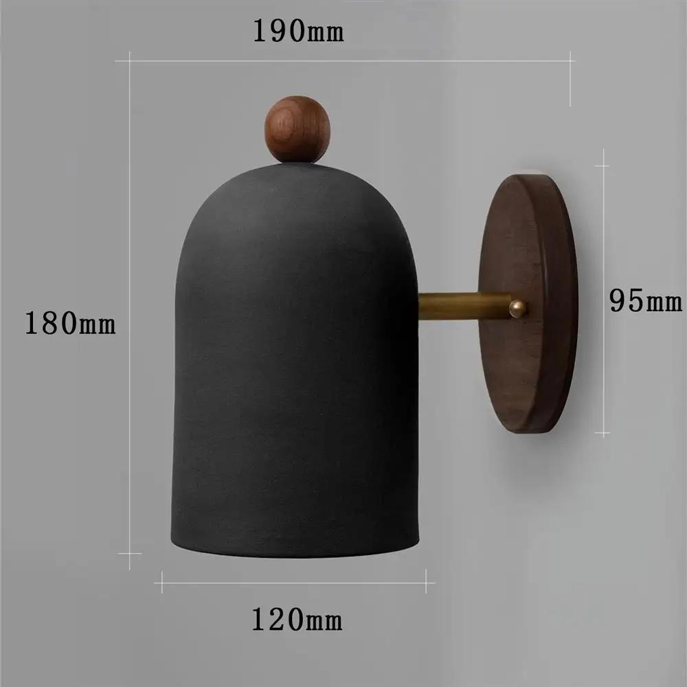 

Walnut Wood Iron, Simple Modern Wabi-sabi style, Wall Sconce for Bedroom, Bedside, Living, Dining Room, Corridor Aisle