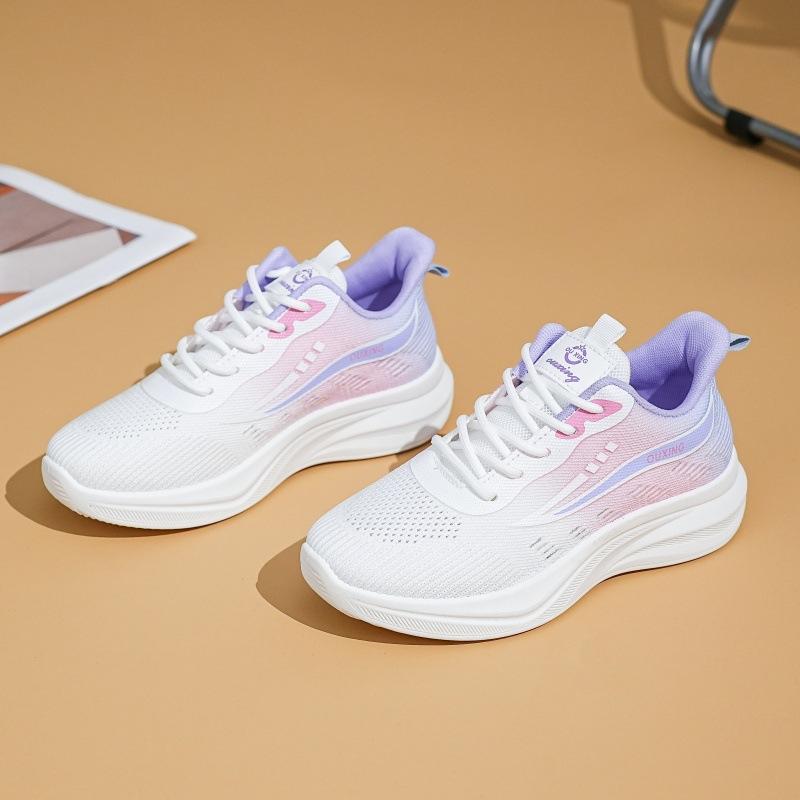 Women's Gradient Knit Sneakers Spring Lightweight Platform Athletic Shoes for Students,Breathable Casual Running Shoes
