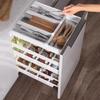 Kitchen Cabinet 3-Tier Aluminum Alloy Pull-Out Spice Rack