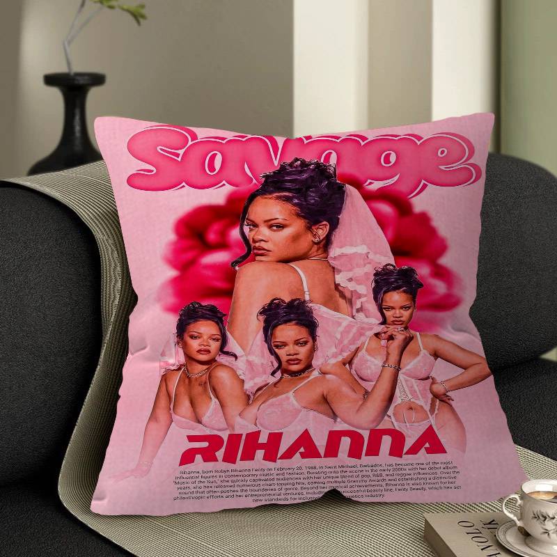 Famous Singer R-RIHANNAs Pillowcase Toon Gift Cushion Cover Bedroom Home Sofa Chair Seat Decor Pillow Case