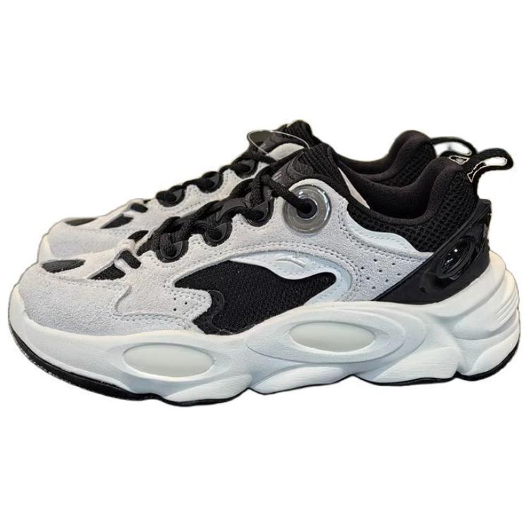 Anta Comfortable Durable Low-Top Dad Shoes Women Sneakers White Black 122418851-3