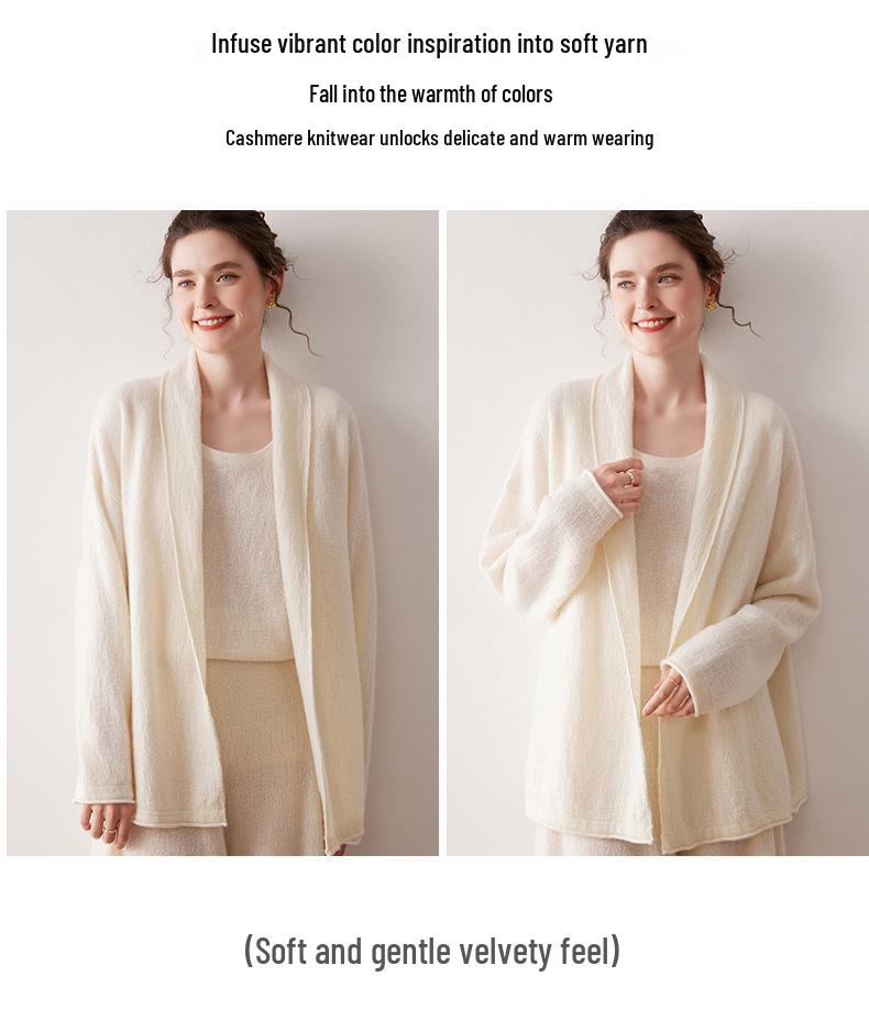 Women's Autumn/Winter Cashmere V-Neck Cardigan: Soft, Cozy, and Stylish Outerwear