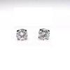 Jewels Prim 4.00 Ct Okrągły Szlif VVS1/D Wyhodowane w Laboratorium Kolczyki Sztyfty 14K Białe Złoto 8mm Zapięcie na Wtyk