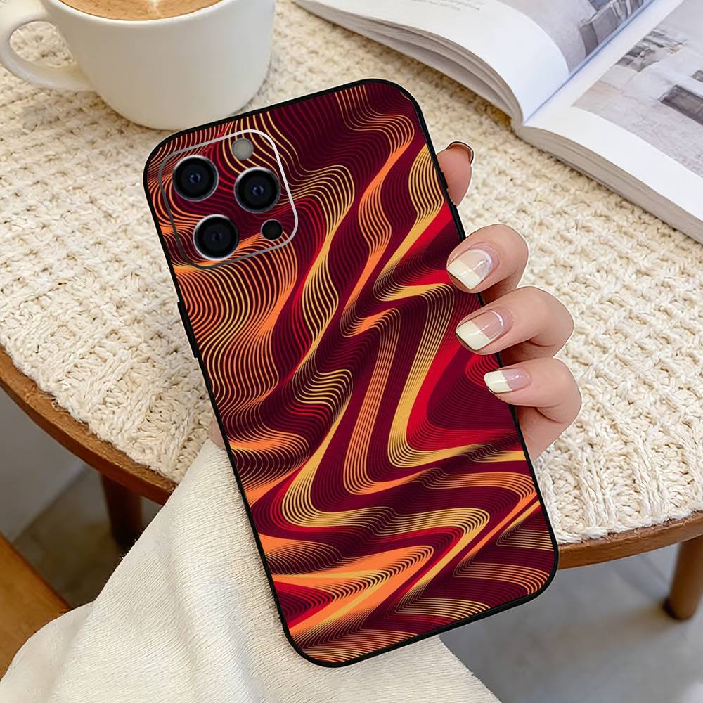 Modern Art Wave Phone Case Silicone Soft For IPhone 17 16 15 14 13 12 11 X XR Plus Pro Max Plus