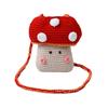 Knit Mushroom Handbag For Women With Soft Wool Material And Stylish Woven Design