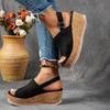 Women'S Platform Sandals with Design And Wooden Texture for The Beach., Women Shoes