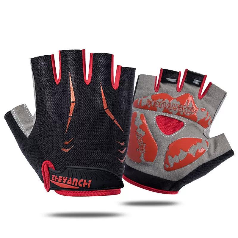 Summer Half-Finger Gloves for Riding Men's Mountain Bike Road Bike Bicycle Shock Absorption Short Finger Gloves Women's Cycling Equipment