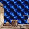 Watercolor Galaxy Wallpaper Navy Blue, Mountain Blue 50x1000