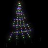 LED Christmas Tree with Ground Spikes Multicolored 182 cm Metal