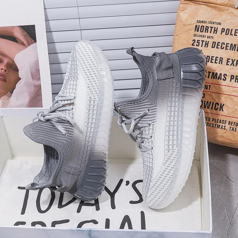 Baskets Femmes Chaussures de Sport en Mesh Respirantes Ballerines Zapatillas De Mujer Mode Lacets Ballerines Running Zapatos Printemps Automne Adulte