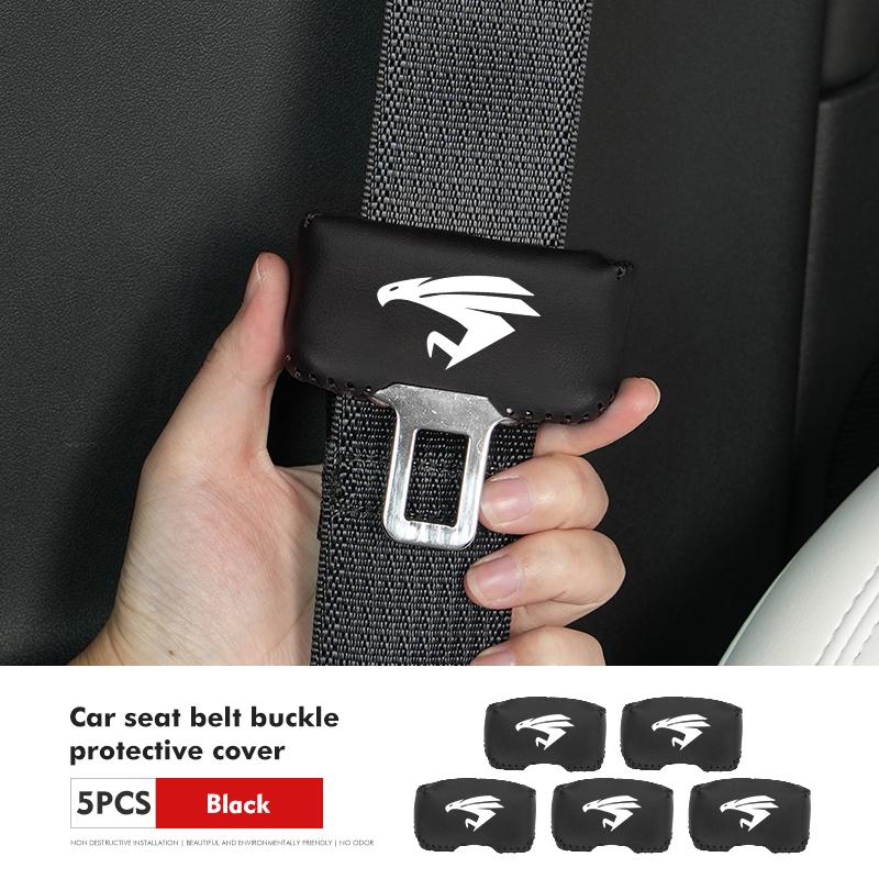 PU Leather Car Seat Belt Buckle Clip Cover Protector Anti-Scratch Case For Toyota GR Sport C-HR Rav4 YARiS supra Corolla Prius J33