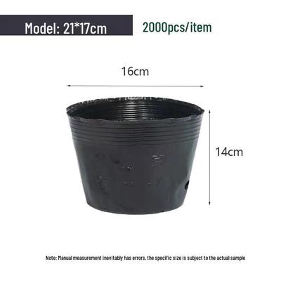 Disposable Black Plastic Seedling Cups