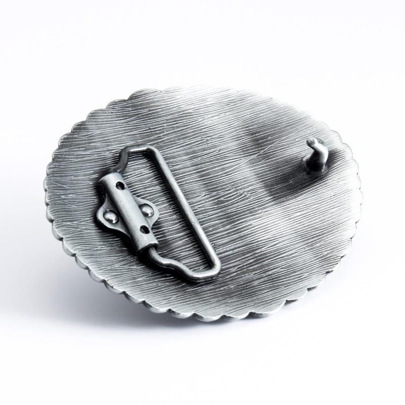 Men's Western Cowboy Zinc Alloy Belt Buckle with Rhinestone Embellishment