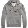 Polo Logo Wool Full Zip Hooded Jacket Men Jackets Vintage-Gray 710981151-001