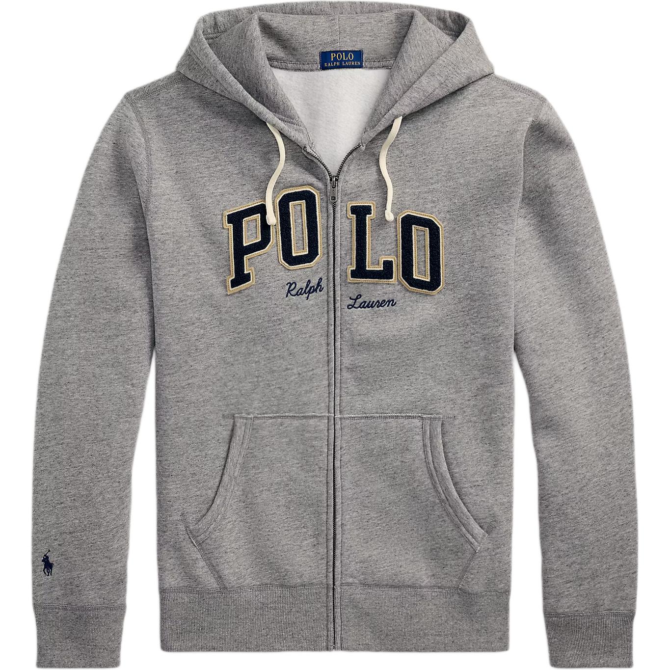 

Куртка с капюшоном на молнии из шерсти с логотипом Polo Ralph Lauren Мужские куртки Винтажно-серый 710981151-001 S