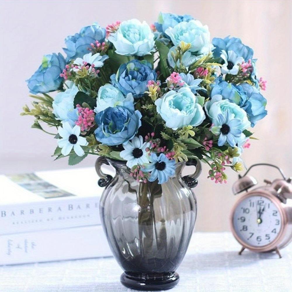 Elegant 11.81" Decor Peony & Daisy Bouquet - Vintage Style Artificial Flowers for Wedding, Home Decor, and Special Occasions