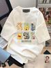 Pooh Bear Printed T-shirt Men Women Casual Loose Oversized Short Sleeve Unisex Couple's Short Sleeved Heavy Cotton Male Female Clothing