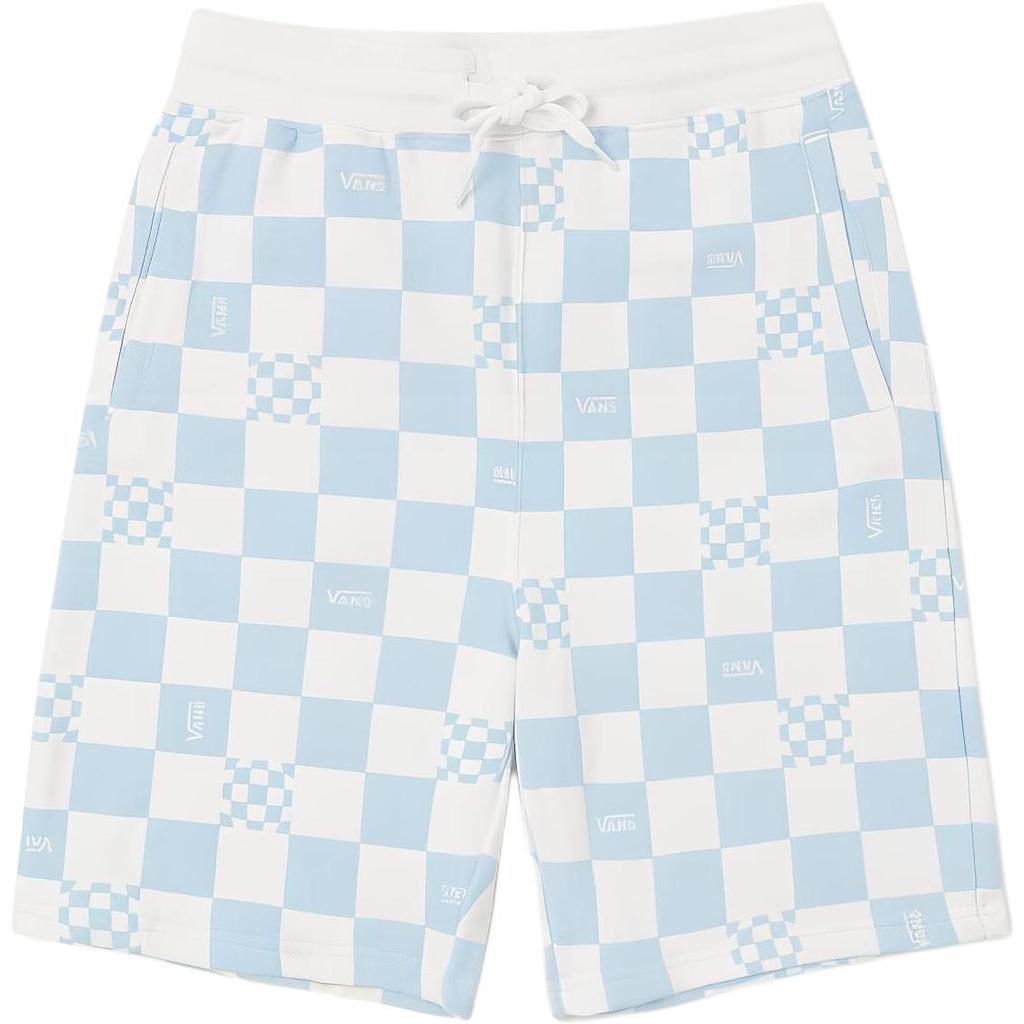 Vans Checkerboard Drawstring Sports Straight Leg Shorts Unisex Shorts Blue VN0A7PZDBSS