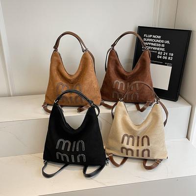 Trend Letters Trend Backpack Women's New Casual Tote Bag Large-capacity Commuter Shoulder Bag Autumn