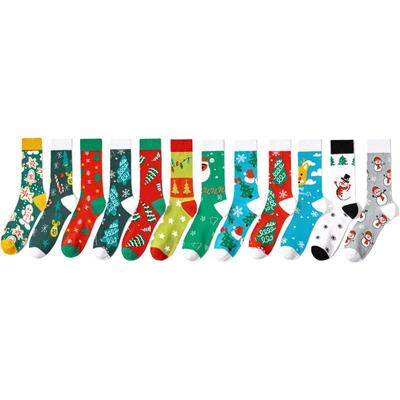 Trendy Unisex Kerst Katoenen Sokken - Populaire Europese & Amerikaanse Stijl voor Alle Seizoenen